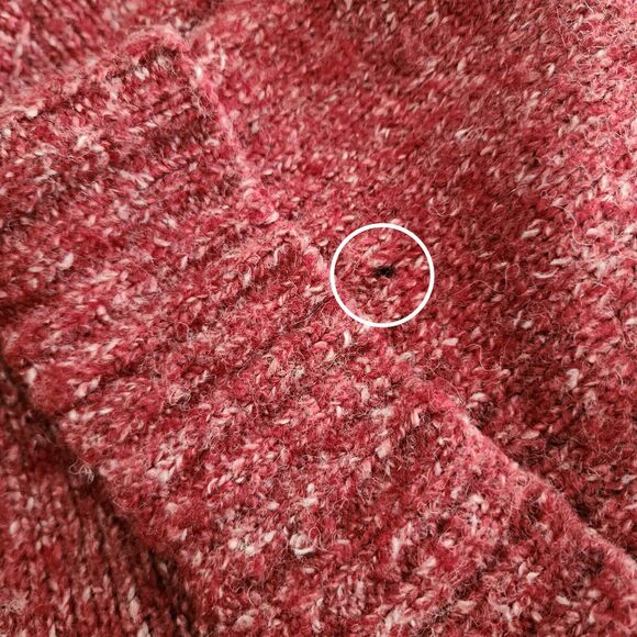 Vertigo Paris Womens Knit Cardigan Size S Burgundy Red 3/4 Sleeve Big Buttons - Picture 7 of 7